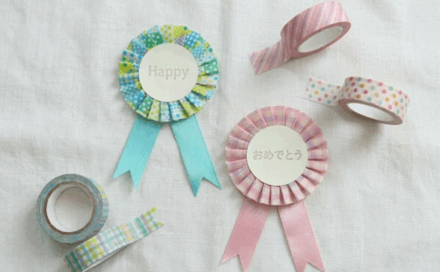 マスキングテープ活用してロゼットを手作り